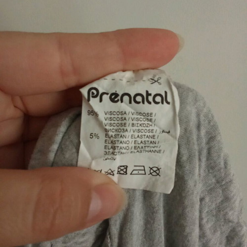 Prenatal maternity shirt with viscose used, size M, gray and red