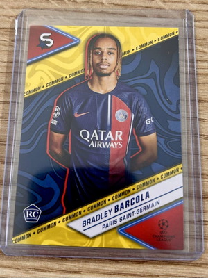 Bradley Barcola Paris Saint-Germain Topps 2024 RC card