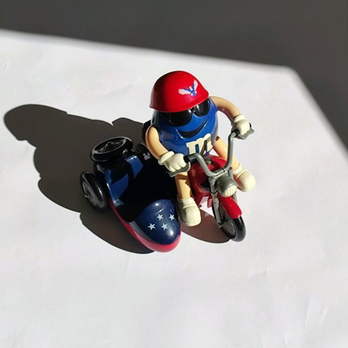 M&M's Freedom Rider dispenser used, vintage 2000 collector's edition