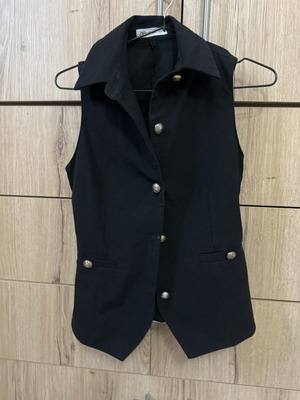 Zara waistcoat like new, black, size S