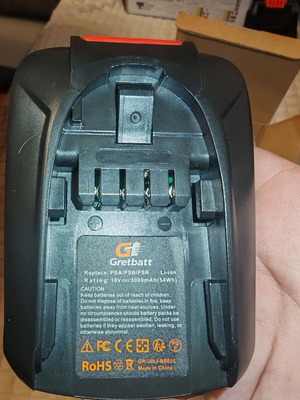 GretBatt 18V 3.0Ah Li-Ion Battery New for Bosch Home & Garden