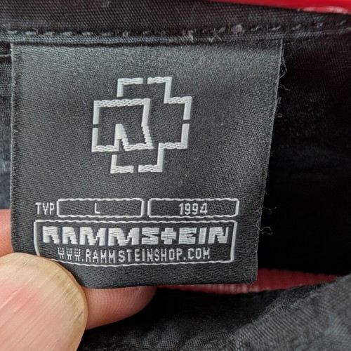 Rammstein button shirt like new, size L, black