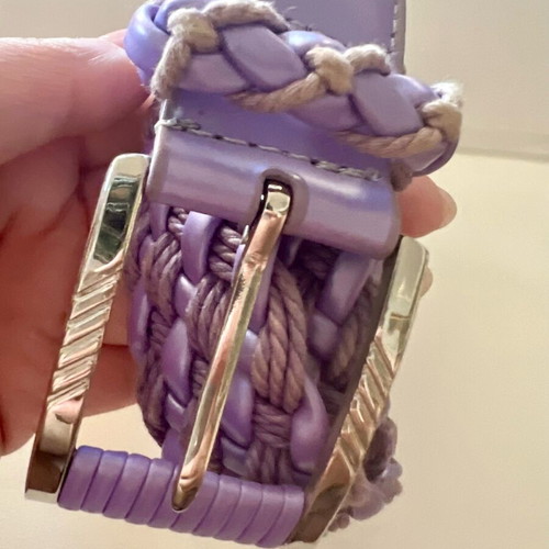 Women's braided belt lilac purple size 105cm like new