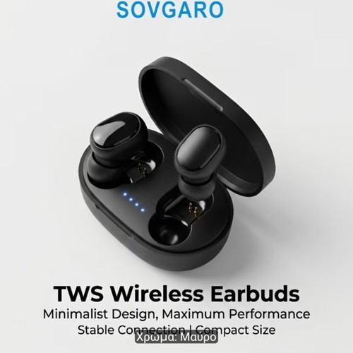 Wireless earbuds with LED display and touch, new