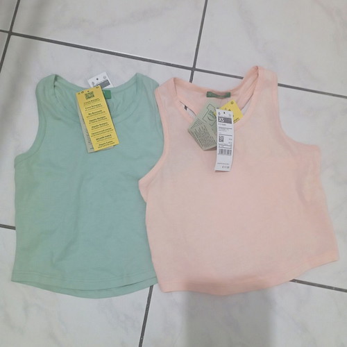 United Colors of Benetton t-shirt set new, 110 cm, 5 years, pink and green