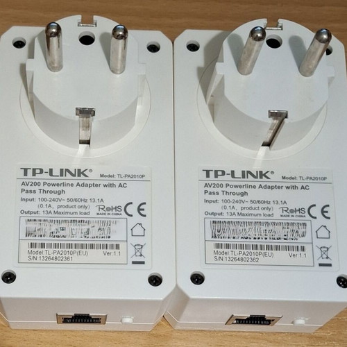 TP-LINK TL-PA2010P AV200 Powerline set of two, like new