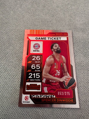 Panini EuroLeague Contenders Spencer Dinwiddie 2025-2026 card new