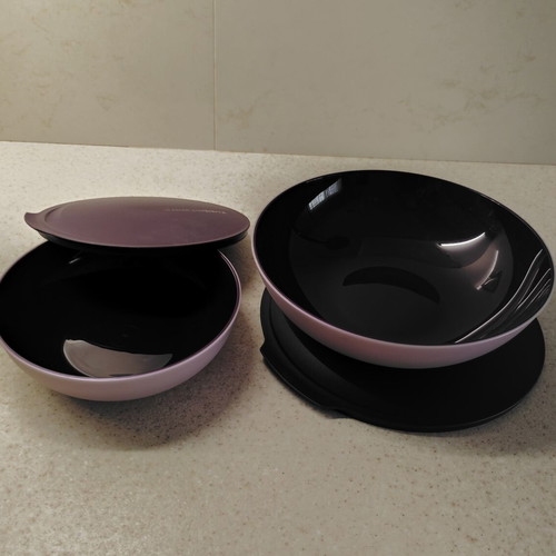 Alegra Bowls Set 0.8L and 1.5L in Dark Purple