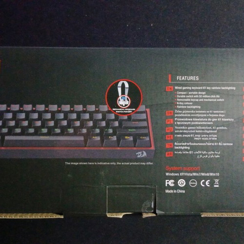 Redragon K617 FIZZ Gaming mechanical keyboard 60% like new with RGB lighting