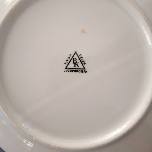 Plate old porcelain Titov Veles 20 cm