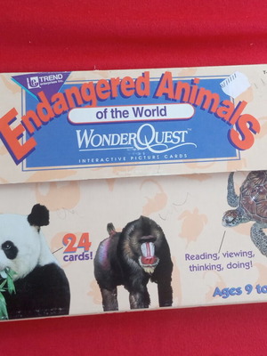 Endangered Animals of the World WonderQuest educational card set
