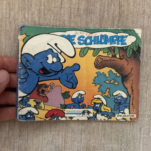 Smurfs Nintendo NES manual