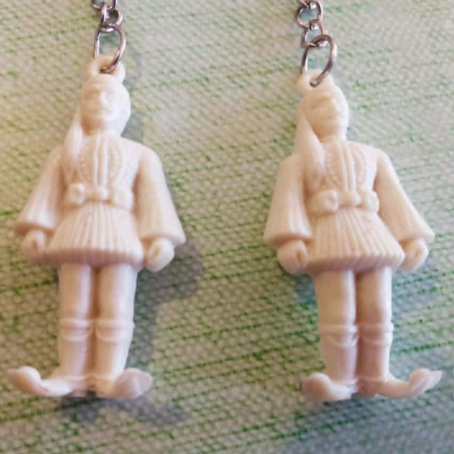 Evzones Tsoliades Keychains set of 2 like new vintage 60s 70s