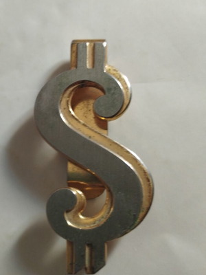 Dollar Sign Money Clip vintage, μεταχειρισμένο, συλλεκτικό ρετρό 80ς-90ς