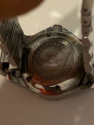 Longines Conquest Automatic Chronograph watch like new, black and silver