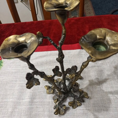 Vintage brass candlestick 3-position like new