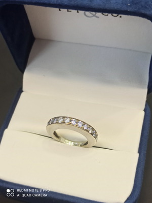 Ασημένια βέρα 925 με zircon μεταχειρισμένη, No 14 - 54mm