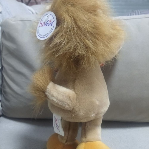 Sunkid collectible plush lion toy, retro 90s, 35 cm tall
