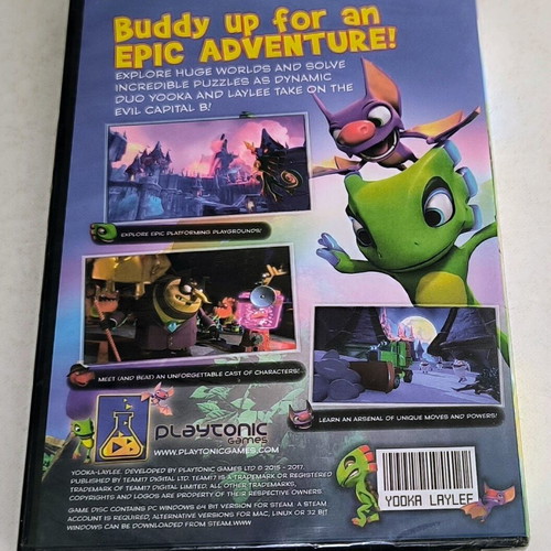 Yooka-Laylee PC παιχνίδι καινούργιο, σφραγισμένο, αγγλικά