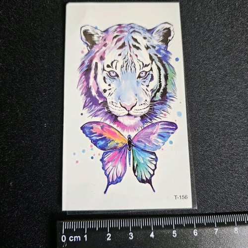 Tattoo Lion Butterfly T-156 new 3D waterproof sticker