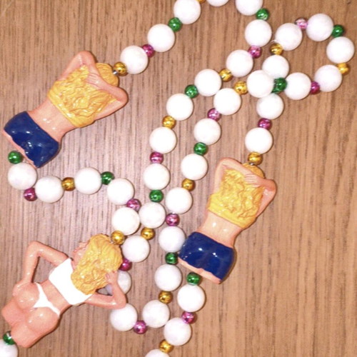Necklace like new from Brazil carnival, white and blue