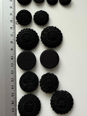 Luxury Lot of 14 Antique Buttons, Au Bon Marché Paris & Passementerie