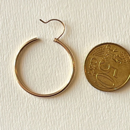 Earring hoop yellow gold k14 new single