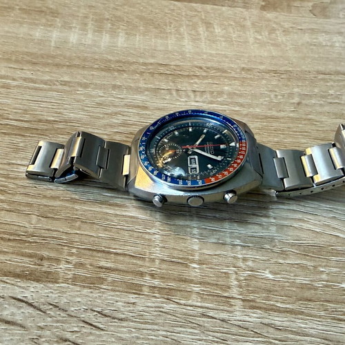 Seiko Vintage Chronograph Cevert 6139-6002 like new, blue