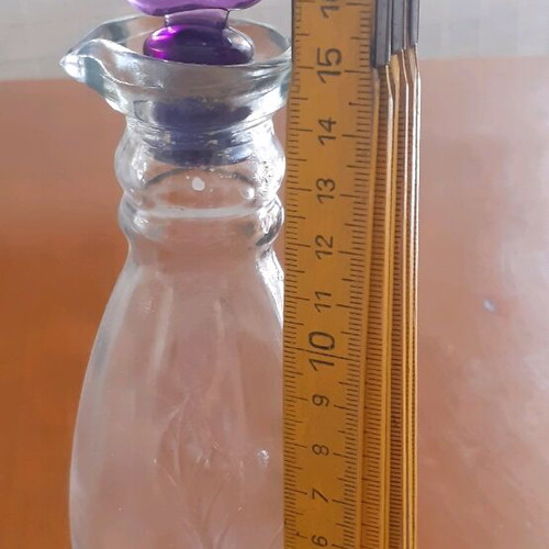 Container for oil or vinegar transparent like new with stopper