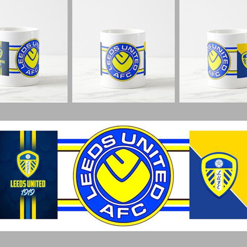 Leeds United ceramic mug 330 ml, new