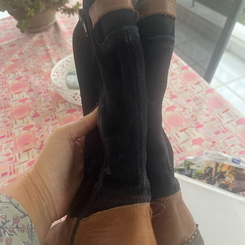 Lapin house kids boots used, leather brown and blue size 29