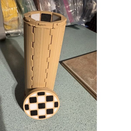 Foldable chess new with 3D printed compact board