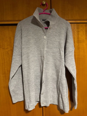 Σετάκι πλεκτό σαν καινούργιο, γκρι, μέγεθος M-L