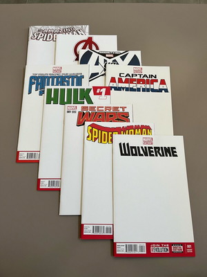Marvel Blank Cover Variants like new, lot of 9