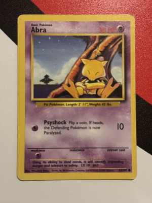 Abra Base Set 43/102 Pokemon card