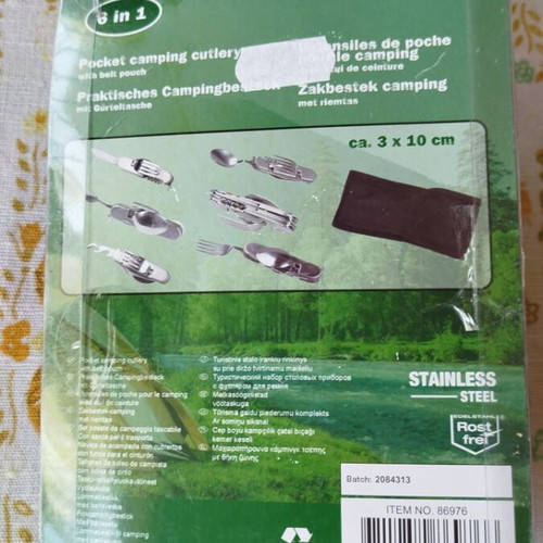 Pocket camping 6 in 1 cutlery new