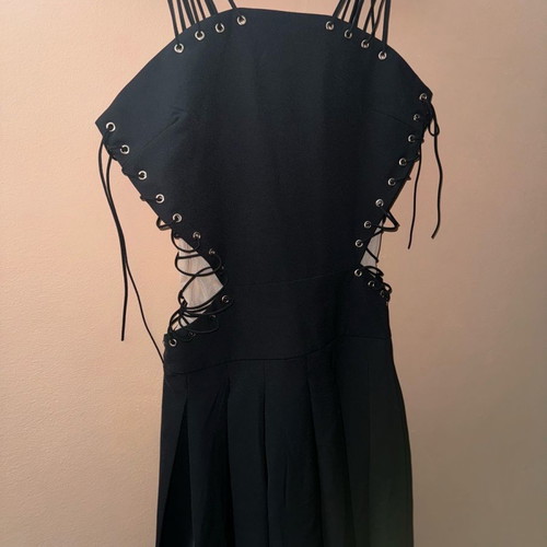 Dress new black with side transparency, size M