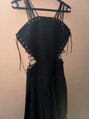 Dress new black with side transparency, size M