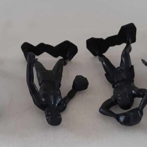 Cave People Figures Marx type used, set of 4, plastic