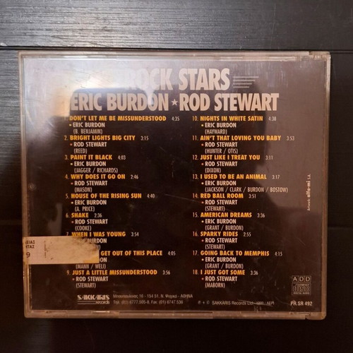 Rock Stars CD compilation by Eric Burdon and Rod Stewart used