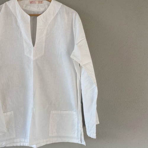 White kaftan like new, 100% cotton, Greek craftsmanship