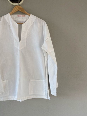 White kaftan like new, 100% cotton, Greek craftsmanship