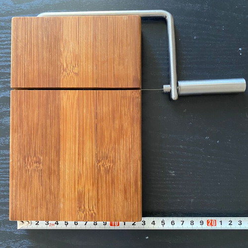 Hard Cheese Slicer like new with stainless steel and hardwood