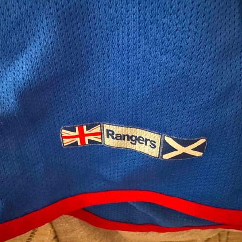 Glasgow Rangers Umbro 2003-2004 shirt with sponsor defect