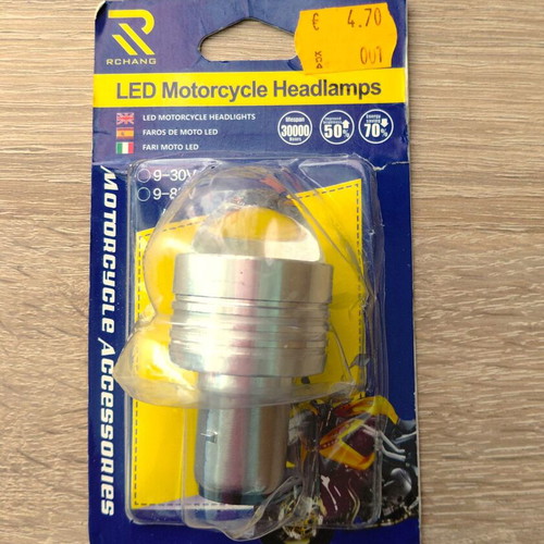 Led bulb for Papaki 12V with thick socket, new, white and red colors