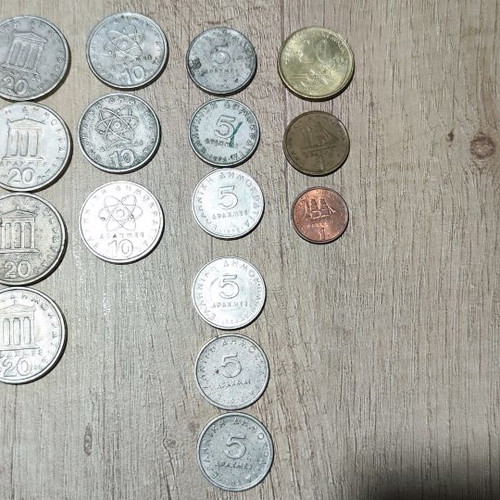 Drachma coins used, assorted