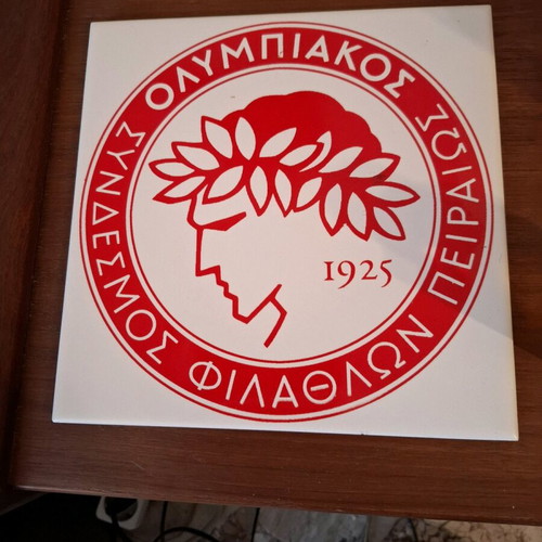 Olympiakos fan club ceramic tile like new 20x20