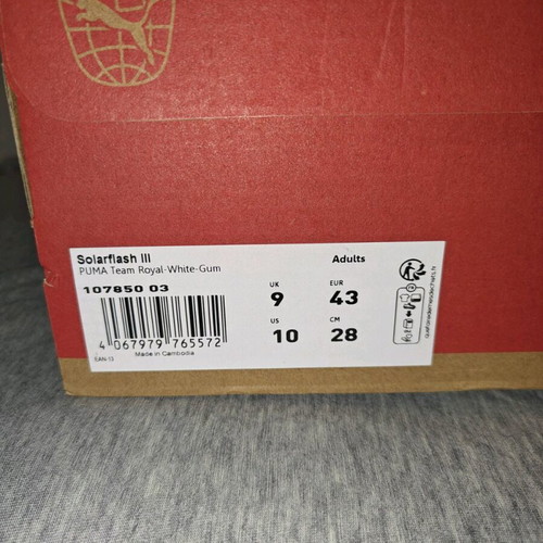 Puma Solarflash III athletic shoes new, blue with white details