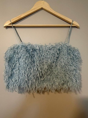 Zara crop top like new, size M, blue