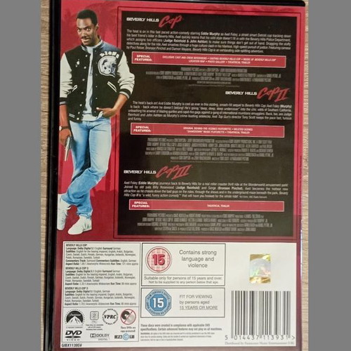 Beverly Hills Cop Trilogy - Eddie Murphy (1984, 1987, 1994 3x Disc DVD)